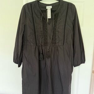 Costal Resort wear- NWT- Tommy Bahama Black Tunic Dress with Tassel Accents